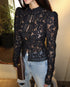 White Lace Hollow Out Blouse for Women