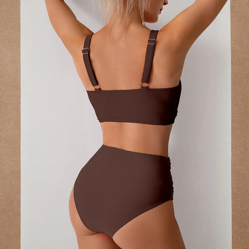 Women’s High-Waisted Twist Front Bikini Set