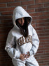 Leopard Print Hooded Sweatshirt Set