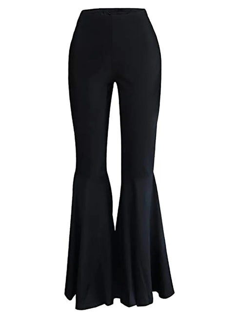Plus Size Black Flare Pants for Women