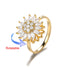 Four Clover Rotating Anxiety Ring - Adjustable Gold