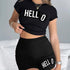 Hello Letter Print Two-Piece Set