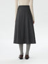 Wool High Waisted A-line Skirt for Women