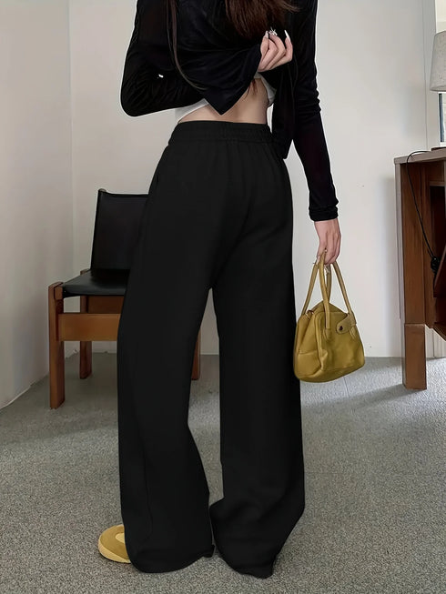 Women's Plus-Size Casual Wide Leg Sweatpants