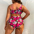 Floral Plus Size High Waist Bikini Set