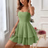 Elegant Double-Layer Suspender Dress for Evening Events