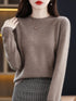 Women's 100% Merino Wool O-Neck Pullover Sweater