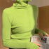 Knitted Sweater Women Korean Version Turtleneck Pullover Warm Lapping Basic Tops