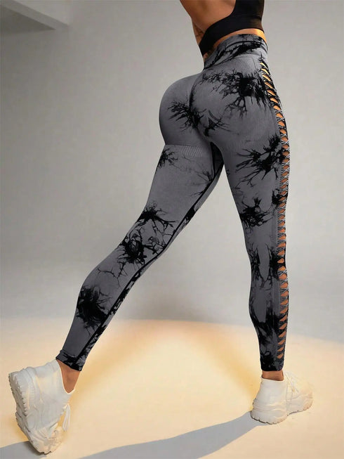 Tie Dye Seamless High Waist Leggings for Women