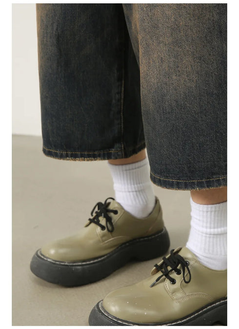 Women's Retro Wide Leg High Waist Denim Shorts