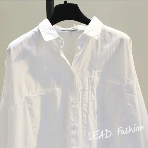 Elegant White Long Sleeve Casual Blouse for Women