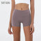SOISOU High Waist Nylon Gym Shorts for Women