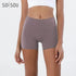 SOISOU High Waist Nylon Gym Shorts for Women