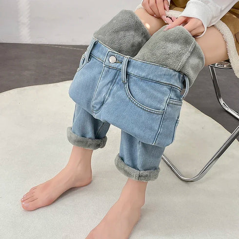 Women's Fleece Lined Harem Pants - Ankle Length