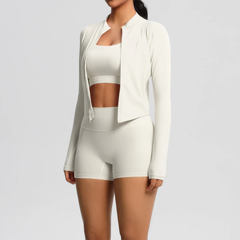 3-Piece Brown Yoga Set for Women