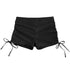 High Waist Black Bikini Bottoms with Adjustable Drawstring