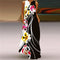 Fresh Floral Print Summer Open Neck Long Dress V-neck Sleeveless Beach Dress with Pockets