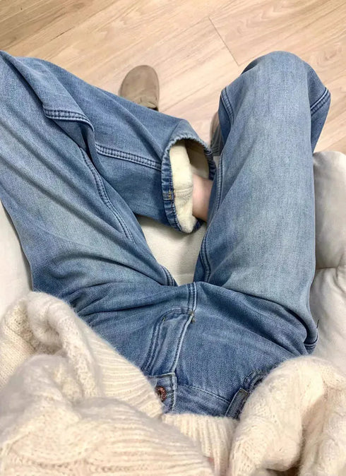 Women's High-Waisted Wide Leg Jeans