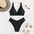 Black Lace-Up Bikini Set