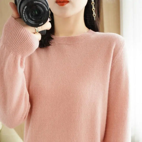 Casual Knitted Pullover Sweater for Women