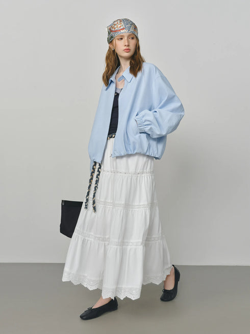 French Barn-Style Oversized Short Jacket for Women