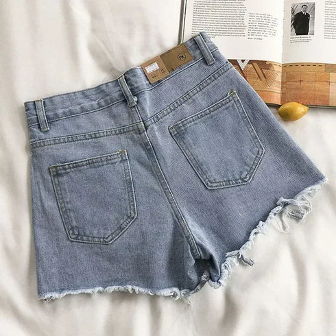 Chic High Waist Denim Shorts for Women