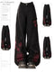Women's Baggy Butterfly Jeans in Black