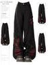 Women's Baggy Butterfly Jeans in Black