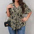 Plus Size V-Neck Short-Sleeved Casual Top