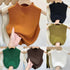 Chic Women's Sleeveless Cropped Tank Top - Half-Turtleneck