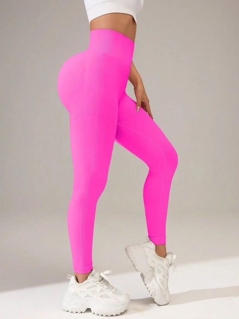 Seamless High Waist Yoga Leggings with Butt-Lifting Design