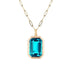 Retro Hip-hop Multicolour Crystal Pendant Necklace for Women