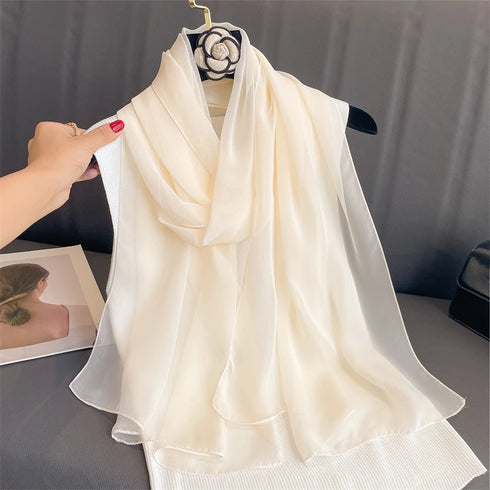 Chiffon Soft Solid Scarf Shawl for Elegant Style