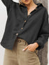 Women’s Vintage Oversized Button-Up Blouse