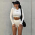 Spring/Summer Round Neck Two Piece Women's Sports Set