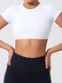 Ctenkevet Women's Yoga Crop Top with Back Detail