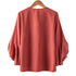Ruffled Sleeve Chiffon Blouse for Women