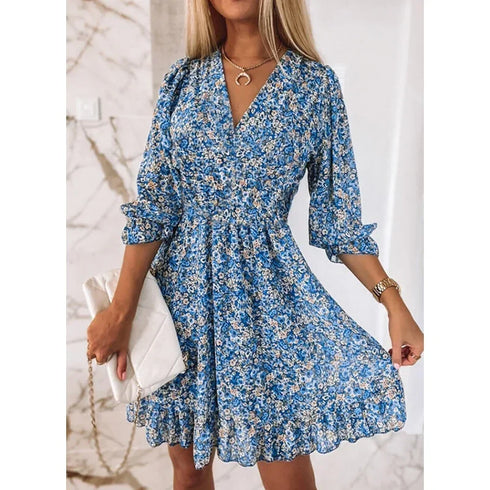 Women’s Bohemian Nipped Waist Summer Dress