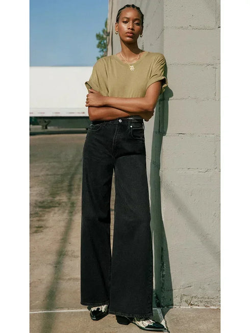High Waist Straight Leg Jeans for Women