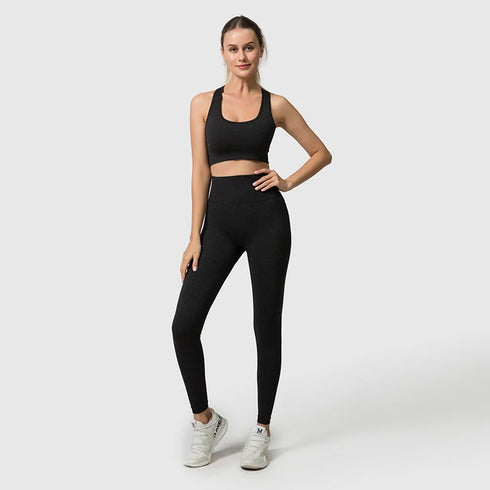 WAREBALL Women's Yoga Set - Long Sleeve Crop Top & Leggings