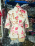 Floral Printed Autumn Blazer with Three Quarter Sleeves