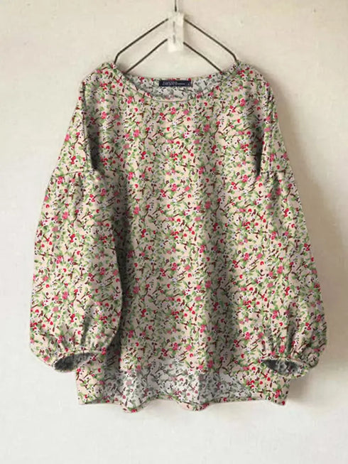 Floral Long Sleeve Blouse for Women