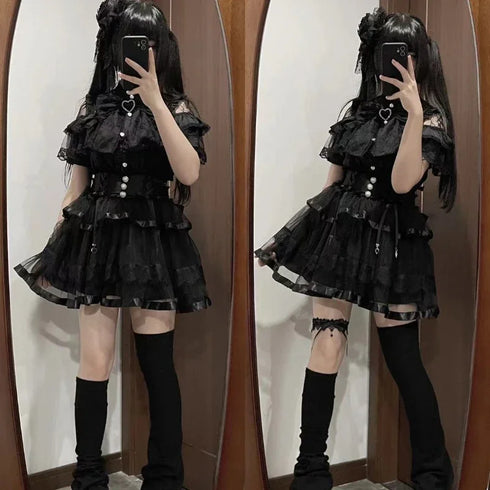 Summer Lolita Blouse with Lace Detail