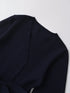 V-Neck Shoulder Pad Knit Blazer for Women