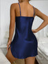 Women's Silk Adjustable V-Neck Slit Nightdress
