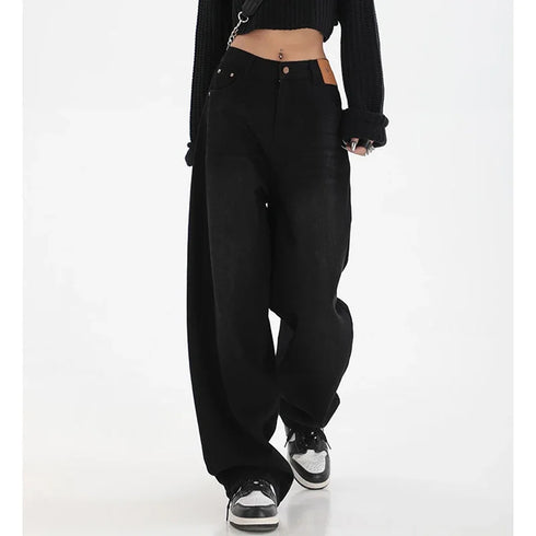 High Waist Baggy Denim Jeans for Women