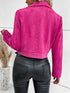 Faux Suede Biker Jacket with Zipper Detail