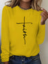 Women's Casual Loose You Are Enough Printed Long Sleeve T-shirt