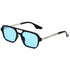 Retro Double Bridge Pilot Sunglasses with Pink Gradient