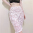 Black Wrap Mini Pencil Skirt for Women